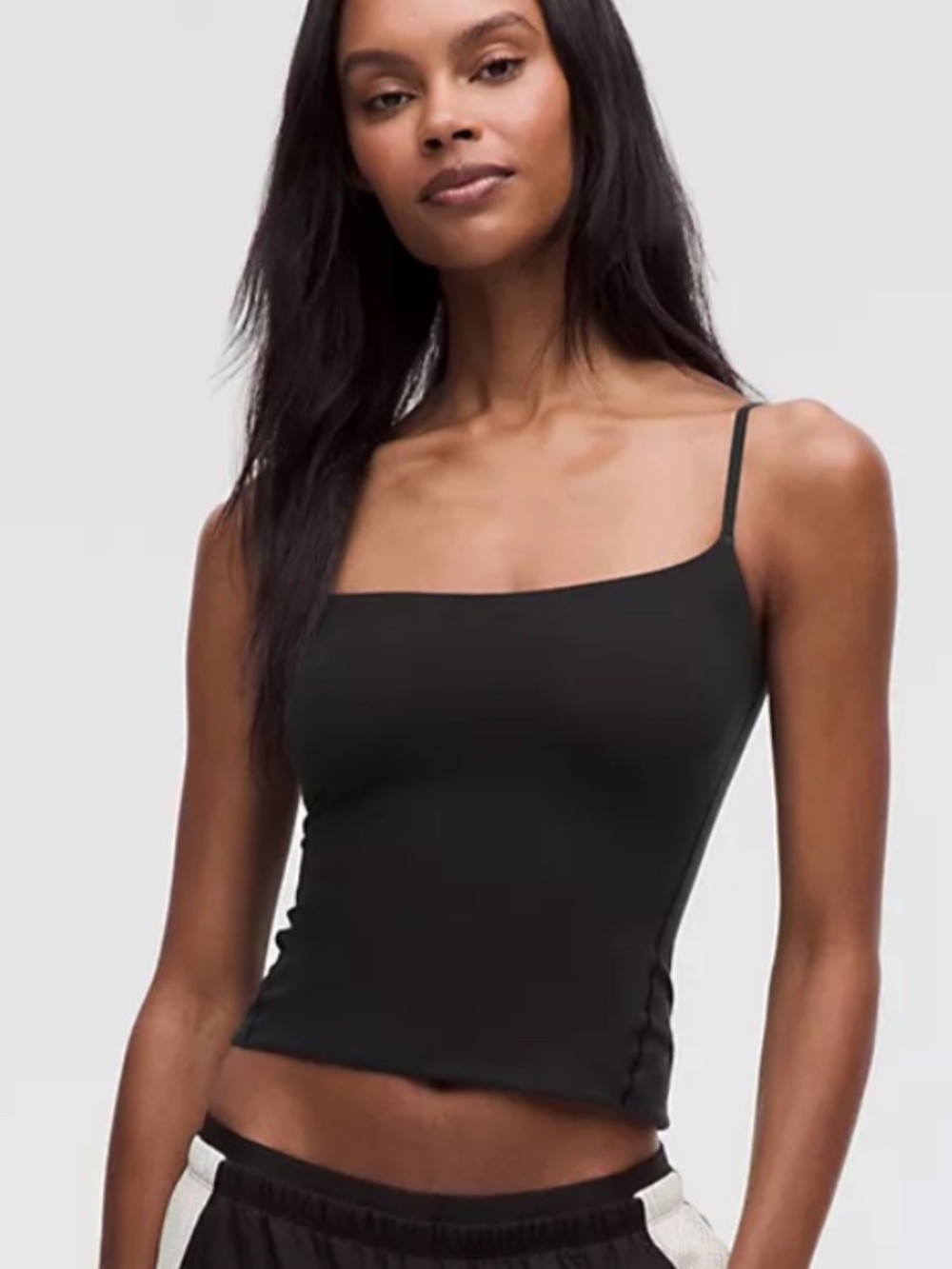 lululemon athletica Black Slim-Fit Square Neck Camisole